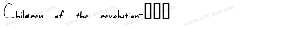 Children of the revolution字体转换